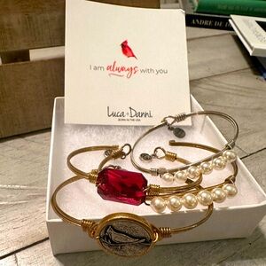 Luca + Danni bracelet stack “I am always with you.”